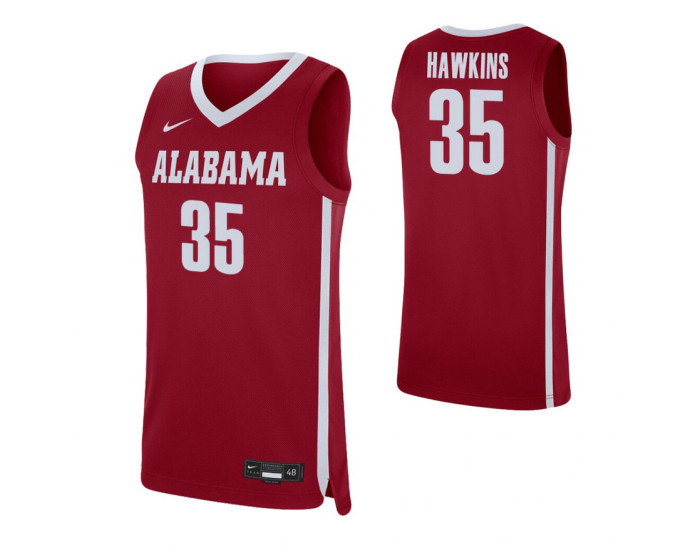 Alabama Crimson Tide #35 Raymond Hawkins Crimson Authentic College Basketball Jersey