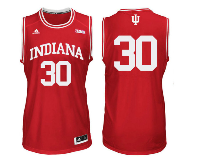 Indiana Hoosiers #30 Collin Hartman Authentic College Basketball Jersey Red