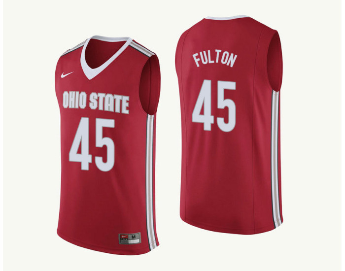 Ohio State Buckeyes #45 Connor Fulton Authentic College Basketball Jersey Red