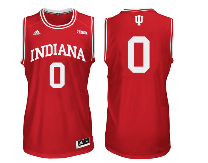 Indiana Hoosiers #0 Curtis Jones Replica College Basketball Jersey Red