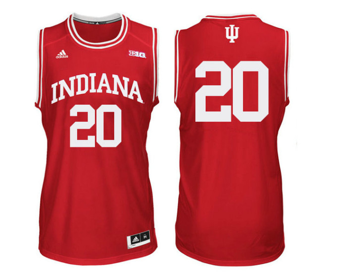 Indiana Hoosiers #20 De'Ron Davis Authentic College Basketball Jersey Red