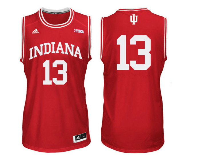 Indiana Hoosiers #13 Juwan Morgan Replica College Basketball Jersey Red