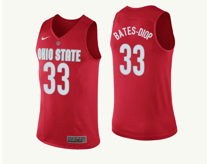 Youth Ohio State Buckeyes #33 Keita Bates-Diop Authentic College Basketball Jersey Red