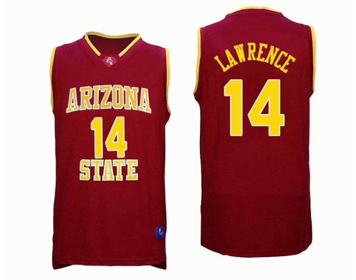 Youth Arizona State Sun Devils #14 Kimani Lawrence Replica College Basketball Jersey Red