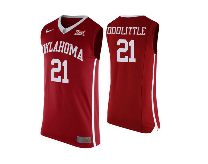 Youth Oklahoma Sooners #21 Kristian Doolittle Authentic College Basketball Jersey Red