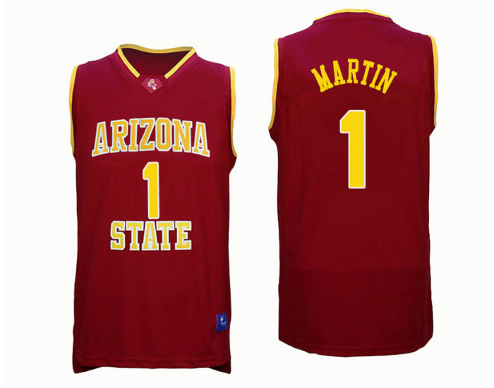 Youth Arizona State Sun Devils #1 Remy Martin Authentic College Basketball Jersey Red