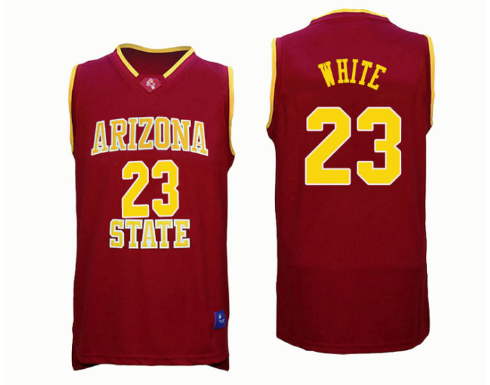Arizona State Sun Devils #23 Romello White Authentic College Basketball Jersey Red