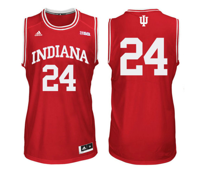 Indiana Hoosiers #24 Vijay Blackmon Authentic College Basketball Jersey Red