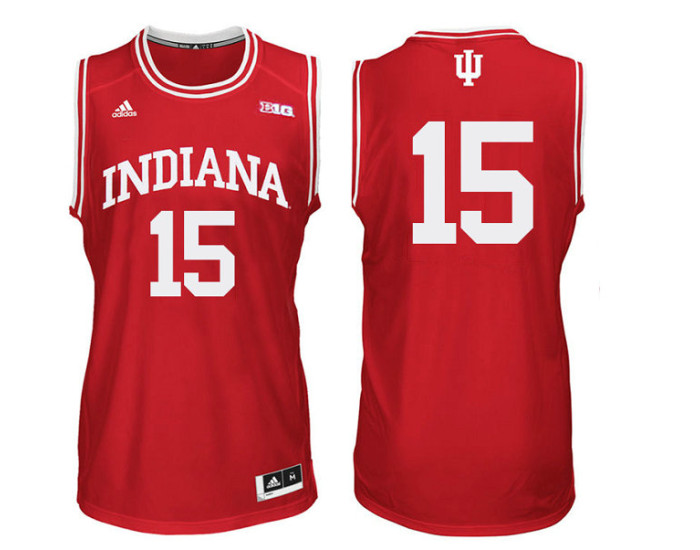 Indiana Hoosiers #15 Zach McRoberts Replica College Basketball Jersey Red