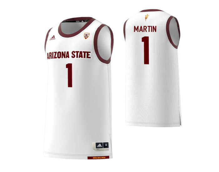 Arizona State Sun Devils 1 Remy Martin Replica College Basketball Jersey White