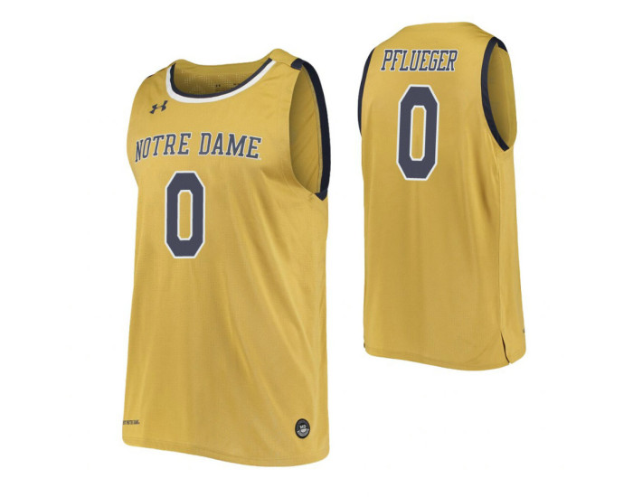 Youth Rex Pflueger Authentic College Basketball Jersey Gold Notre Dame Fighting Irish