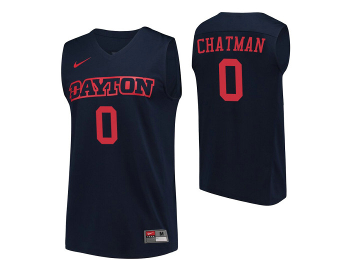 Youth Dayton Flyers #0 Rodney Chatman Navy Authentic College Basketball Jersey