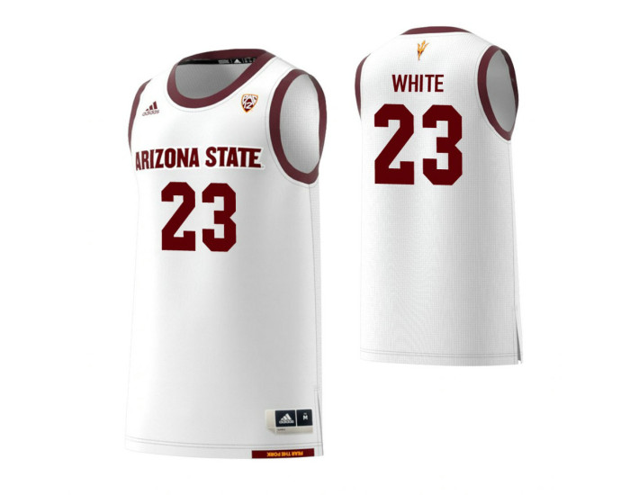 Arizona State Sun Devils 23 Romello White Authentic College Basketball Jersey White