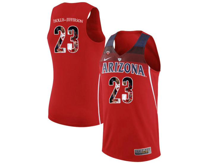 Arizona Wildcats #23 Rondae Hollis-Jefferson Authentic College Basketball Jersey Red