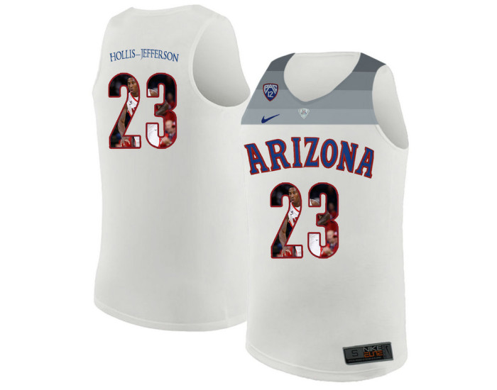 Arizona Wildcats #23 Rondae Hollis-Jefferson Replica College Basketball Jersey White
