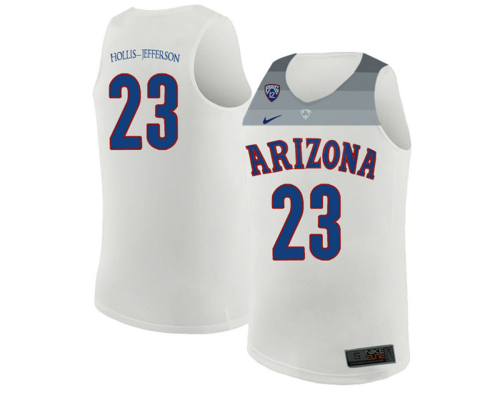Arizona Wildcats #23 Rondae Hollis-Jefferson Authentic College Basketball Jersey White