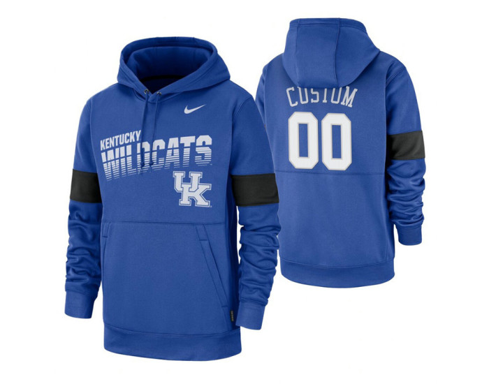 Kentucky Wildcats Custom Royal 2019 Sideline Therma-FIT Hoodie