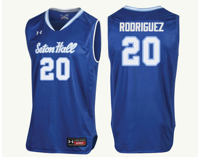 Seton Hall Pirates #20 Desi Rodriguez Authentic College Basketball Jersey Royal