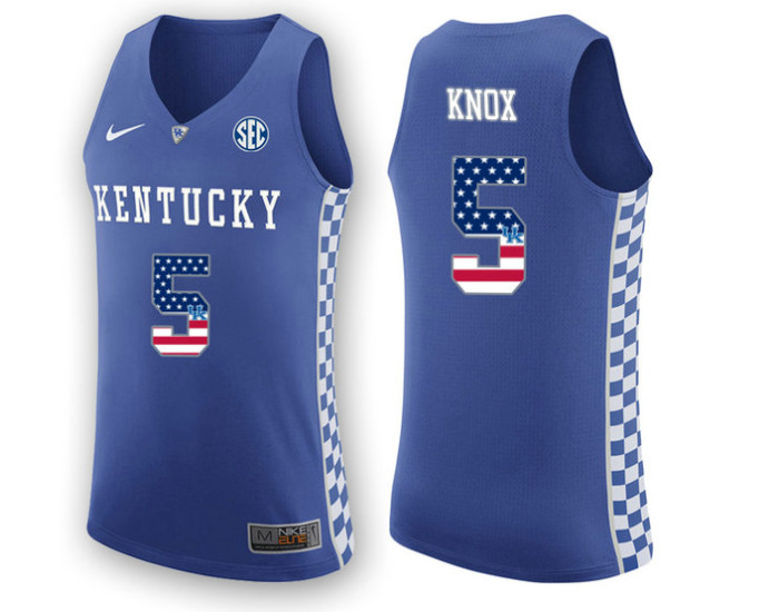 Youth Kentucky Wildcats #5 Kevin Knox Replica College Basketball Jersey Royal