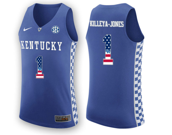 Youth Kentucky Wildcats #1 Sacha Killeya-Jones Authentic College Basketball Jersey Royal