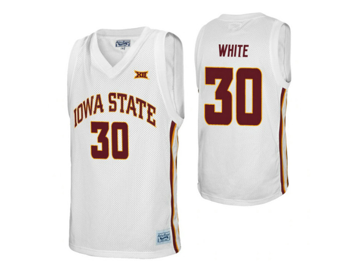 Iowa State Cyclones 30 Royce White  Alumni Authentic College Basketball Jersey White