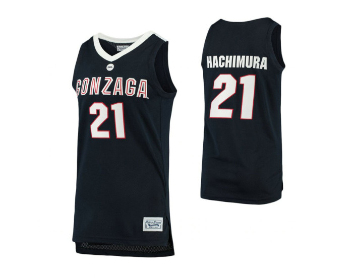 Gonzaga Bulldogs #21 Rui Hachimura Navy Authentic College Basketball Jersey