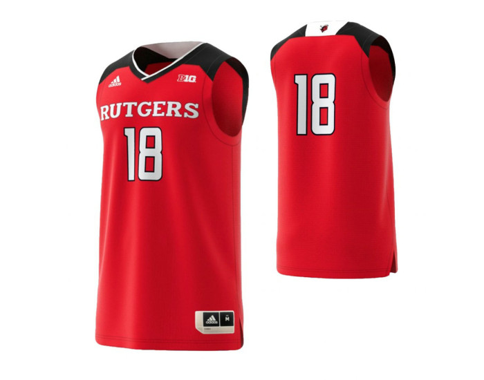 Rutgers Scarlet Knights #18 Basketball Adidas Authentic College Basketball Jersey Scarlet