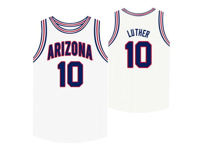 Youth Arizona Wildcats #10 Ryan Luther White Replica College Basketball Jersey