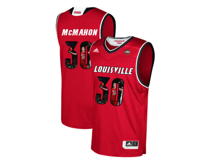 Louisville Cardinals #30 Ryan McMahon Replica College Basketball Jersey Red