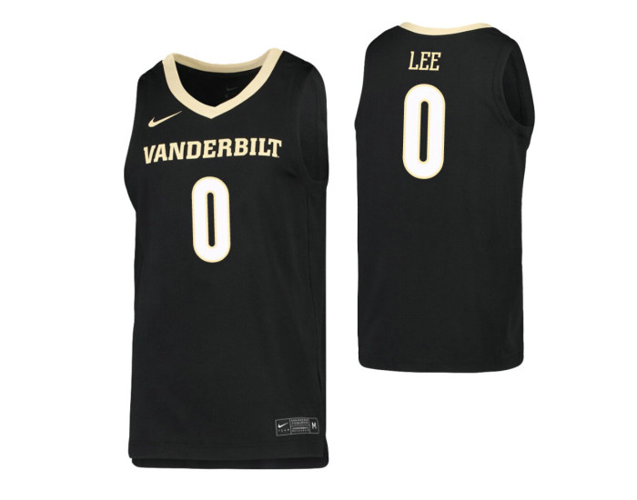 Saben Lee Replica College Basketball Jersey Black Vanderbilt Commodores