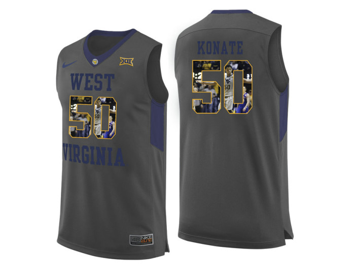 Youth West Virginia Mountaineers #50 Sagaba Konate Authentic College Basketball Jersey Gray