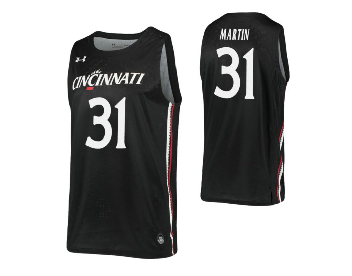 Cincinnati Bearcats #31 Sam Martin Black Authentic College Basketball Jersey