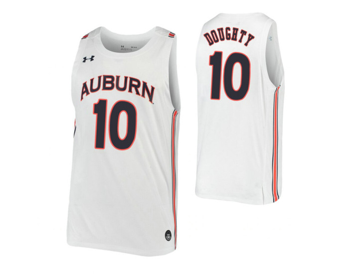 Samir Doughty Authentic College Basketball Jersey White Auburn Tigers