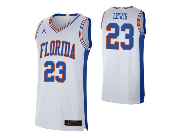 Youth Florida Gators 23 Scottie Lewis Retro Limited Replica College Basketball Jersey White