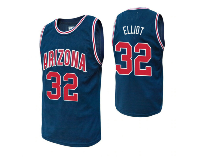 Arizona Wildcats #32 Sean Elliot Navy Replica College Basketball Jersey