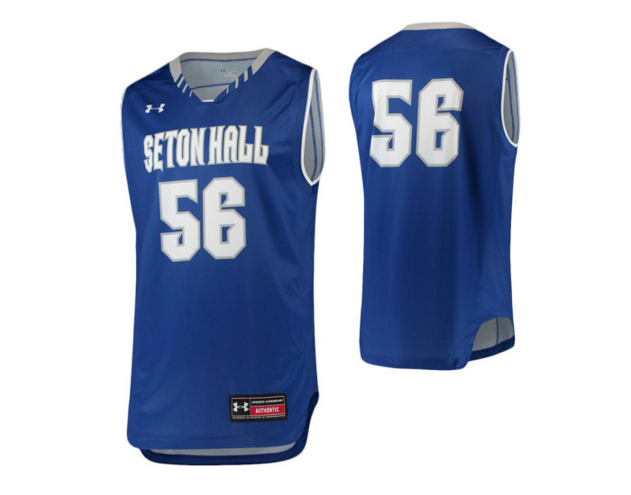 Youth Seton Hall Pirates #56 Performance Basketball Authentic College Basketball Jersey Royal