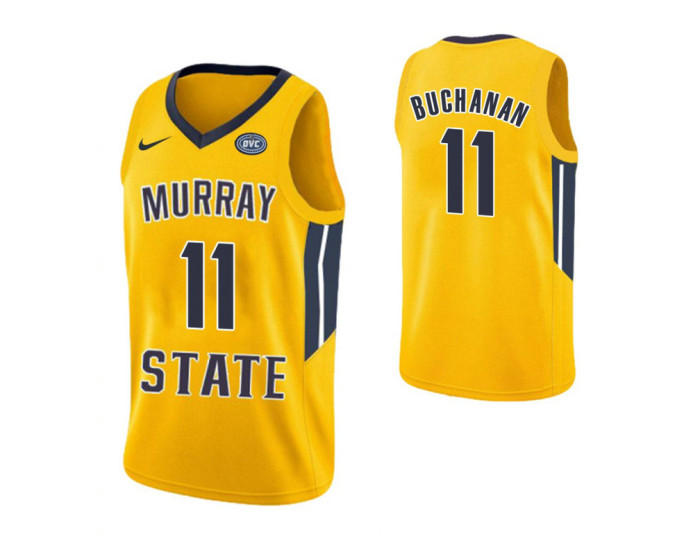 Youth Murray State Racers #11 Shaq Buchanan Authentic College Basketball Jersey Yellow