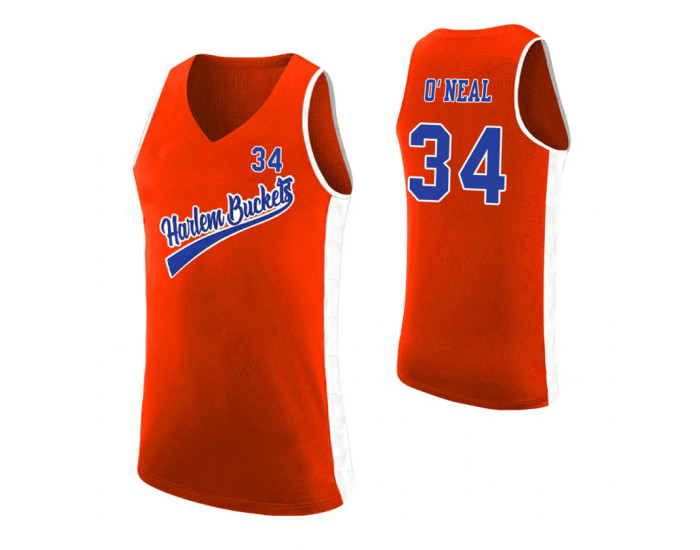 Harlem Buckets Shaquille O'Neal Uncle Drew Authentic College Basketball Jersey Orange