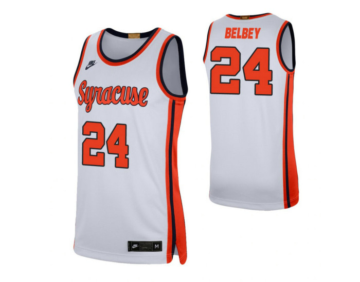 Youth Syracuse Orange #24 Shaun Belbey White Authentic College Basketball Jersey