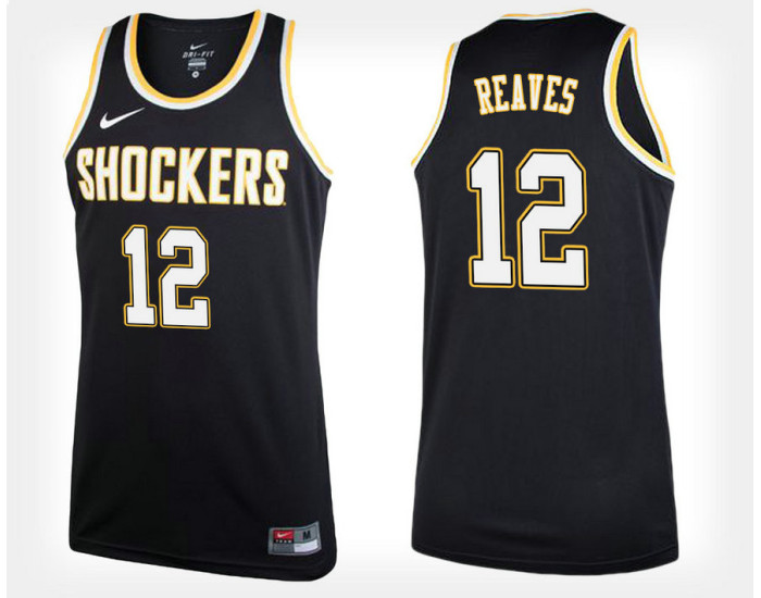 Wichita State Shockers #12 Austin Reaves Black Alternate Replica College Basketball Jersey