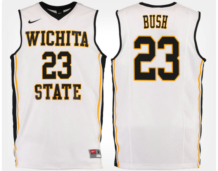 Youth Wichita State Shockers #23 Brycen Bush White Road Replica College Basketball Jersey