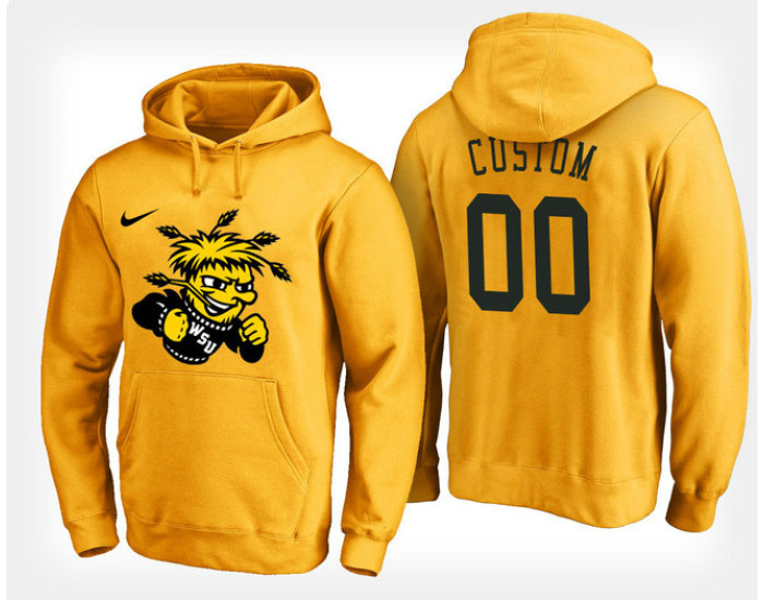 Wichita State Shockers #00 Custom Yellow Hoodie College Basketball
