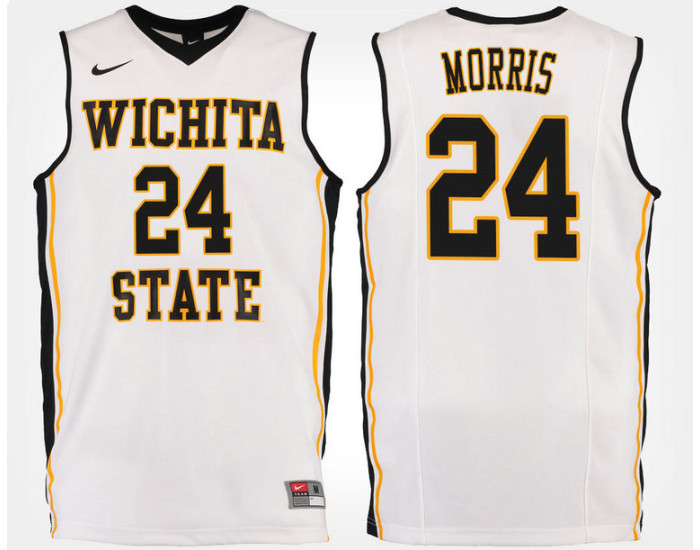 Youth Wichita State Shockers #24 Shaquille Morris White Road Replica College Basketball Jersey