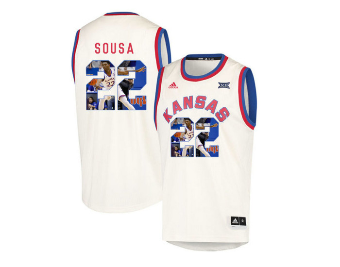 Kansas Jayhawks #22 Silvio De Sousa Authentic College Basketball Jersey Cream