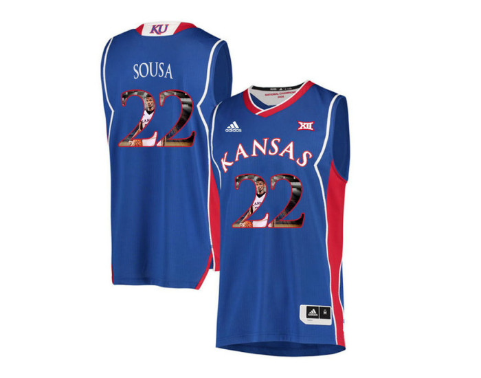 Kansas Jayhawks #22 Silvio De Sousa Authentic College Basketball Jersey Royal