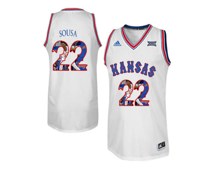 Kansas Jayhawks #22 Silvio De Sousa Replica College Basketball Jersey White