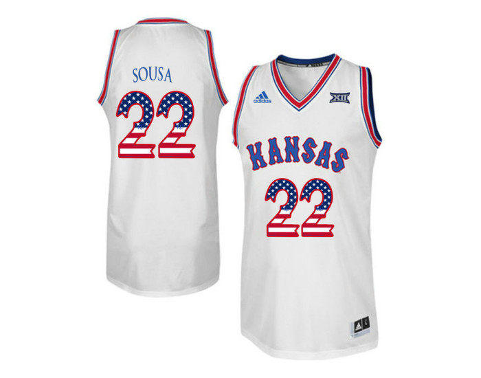 Youth Kansas Jayhawks #22 Silvio De Sousa Replica College Basketball Jersey White