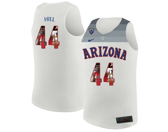 Arizona Wildcats #44 Solomon Hill Replica College Basketball Jersey White