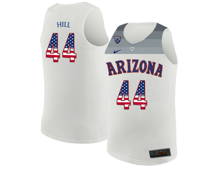 Youth Arizona Wildcats #44 Solomon Hill Replica College Basketball Jersey White