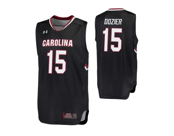 Youth South Carolina Gamecocks #15 P.J. Dozier Replica College Basketball Jersey Black